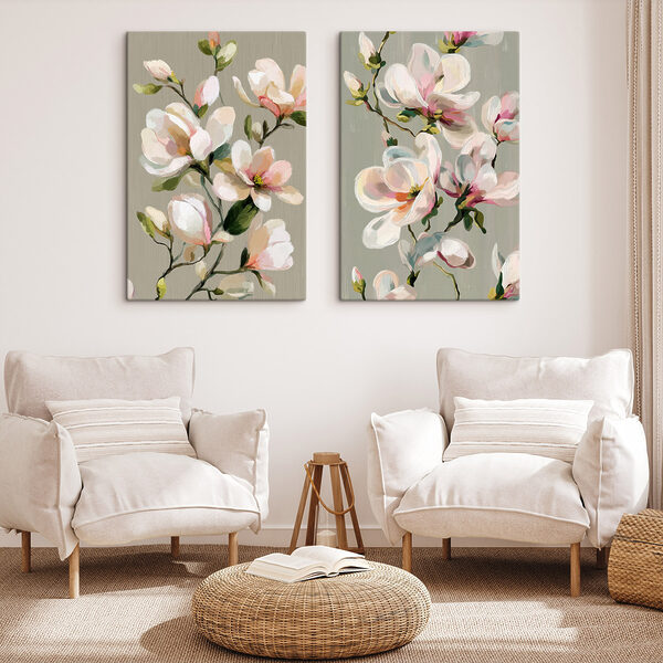 Delicate blooms embracing soft hues