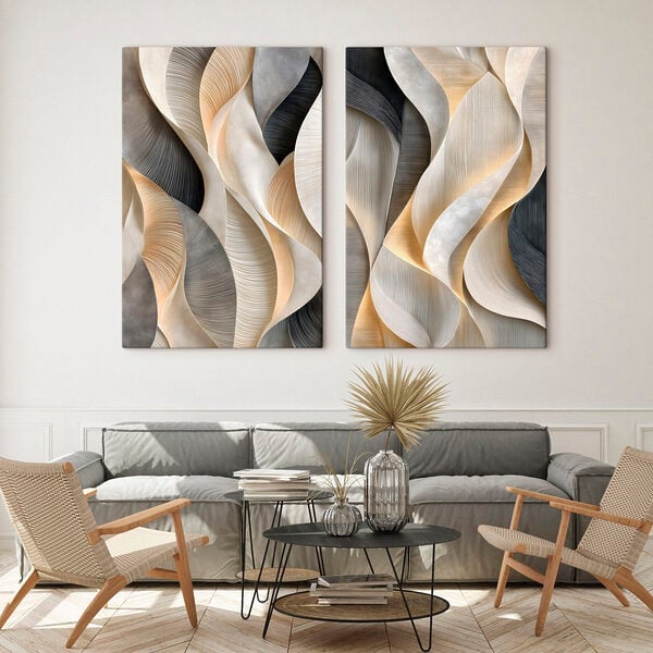 Sleek curves in soft color palette