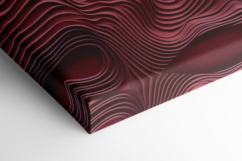 Red and pink wavy lines