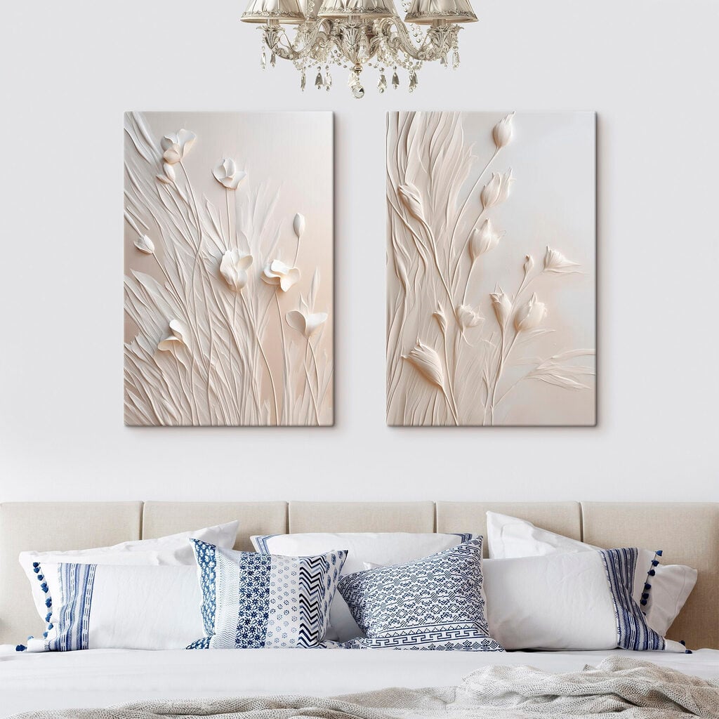 Delicate floral relief design displayed elegantly