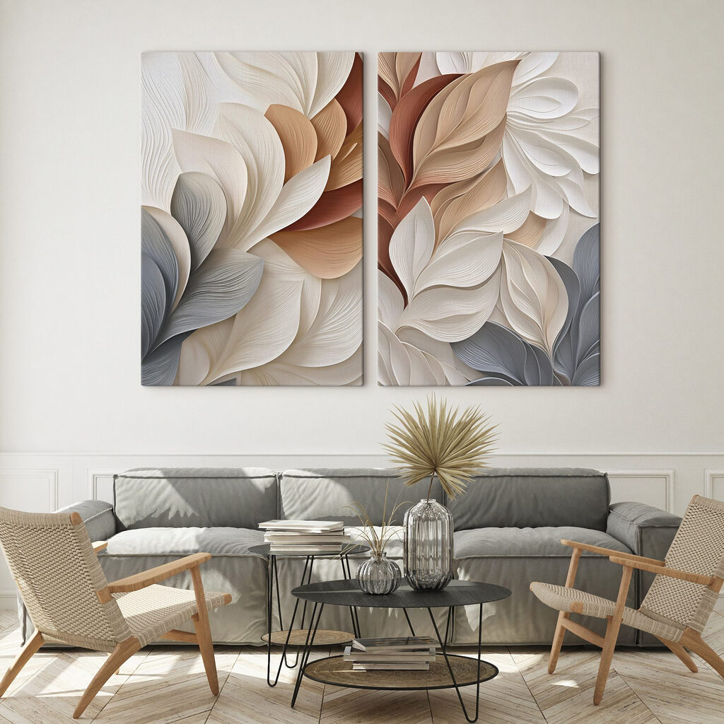 - Elegant flow of soft colors