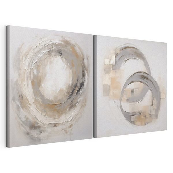 Lámina modular sobre lienzo Lámina modular sobre lienzo Cuadro en el que se ven dos círculos (SKU: m30865)