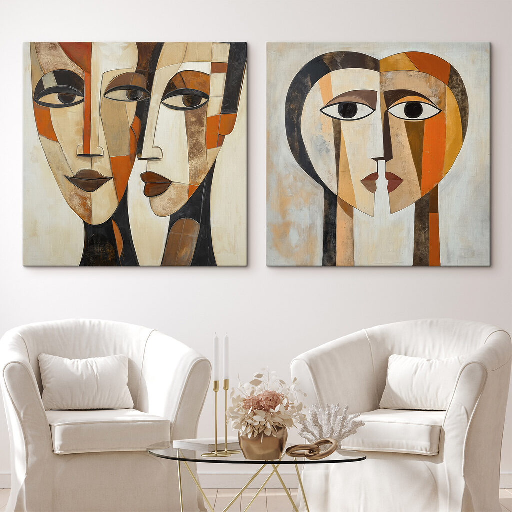 Painting of a woman's face