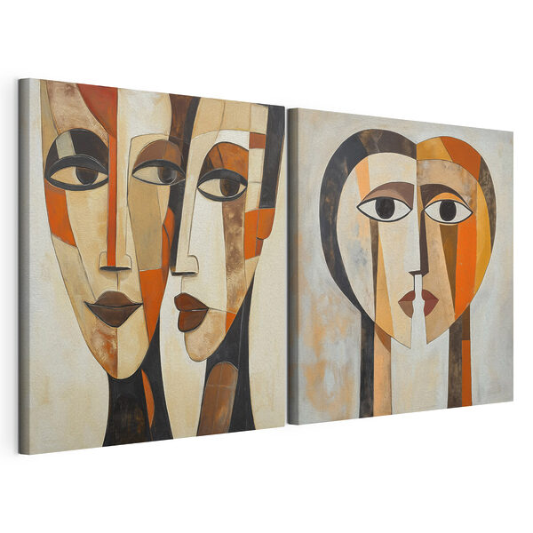Lámina modular sobre lienzo Lámina modular sobre lienzo Cuadro que representa el rostro de una mujer (SKU: m30885)