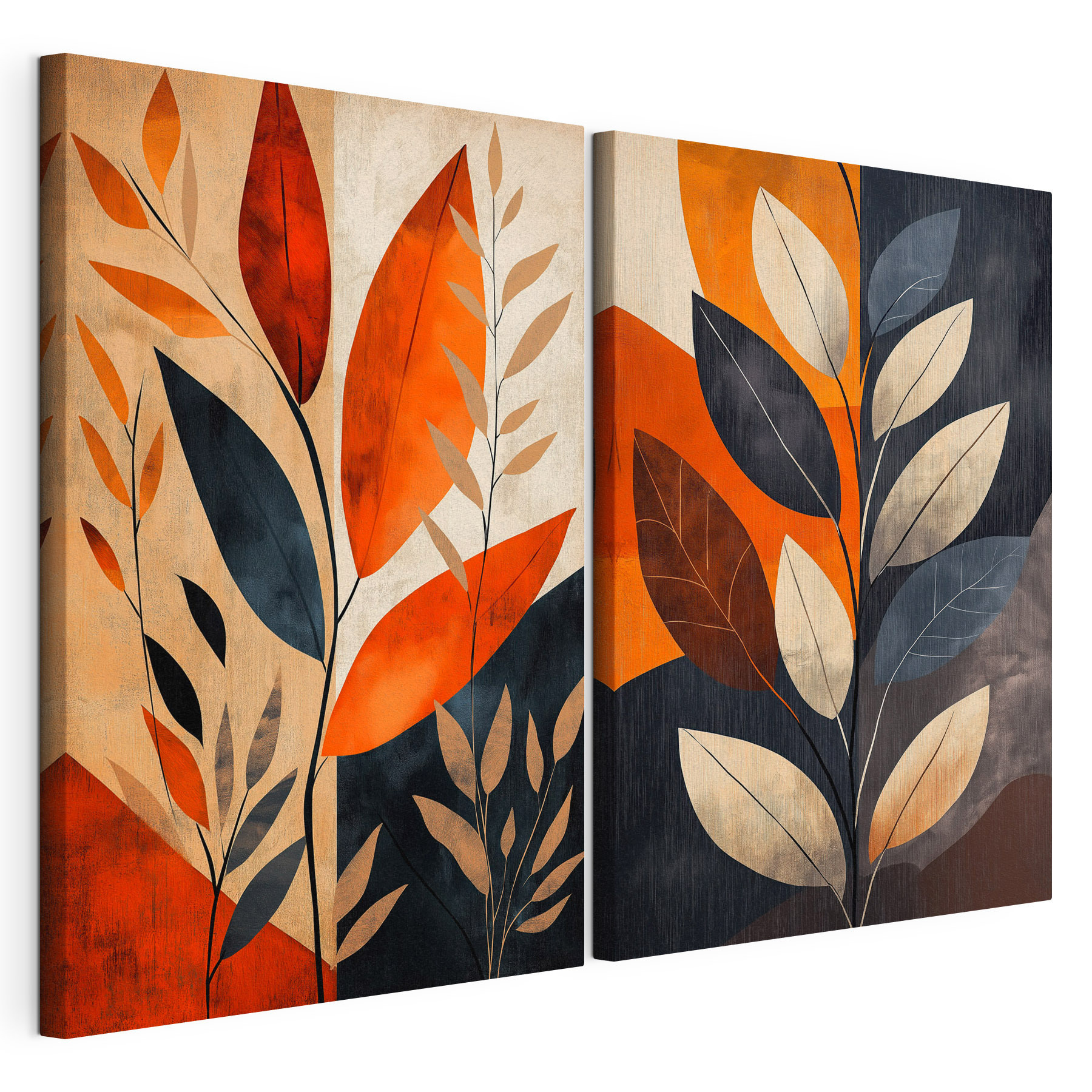 Painting of leaves and branches