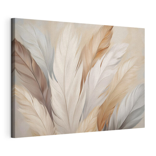 Group of feathers in different colors
