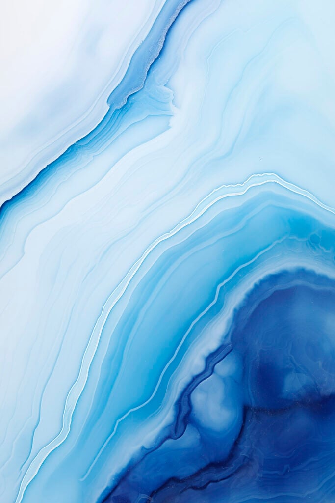 Fluid waves of calming blue tones