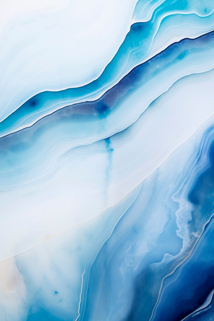 Flowing waves in calm blue tones