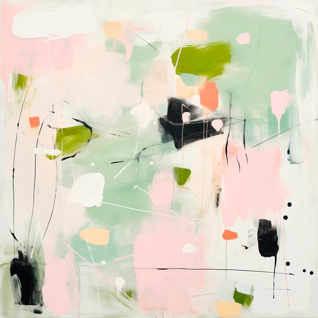 Painting of flowers and plants