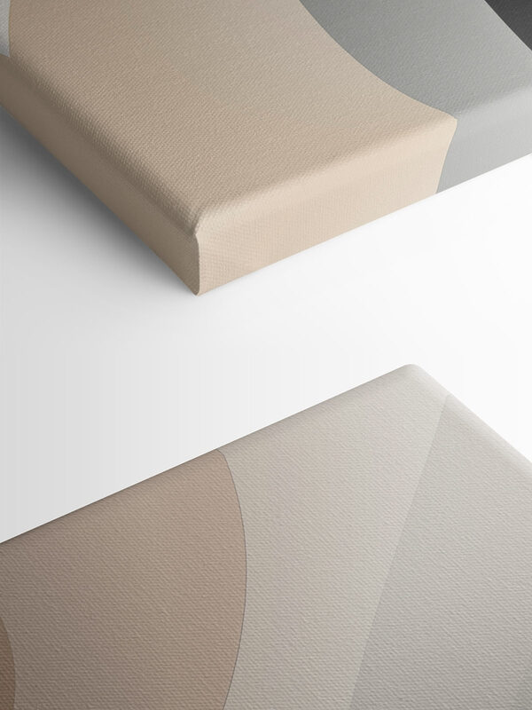 Flowing shapes in neutral tones