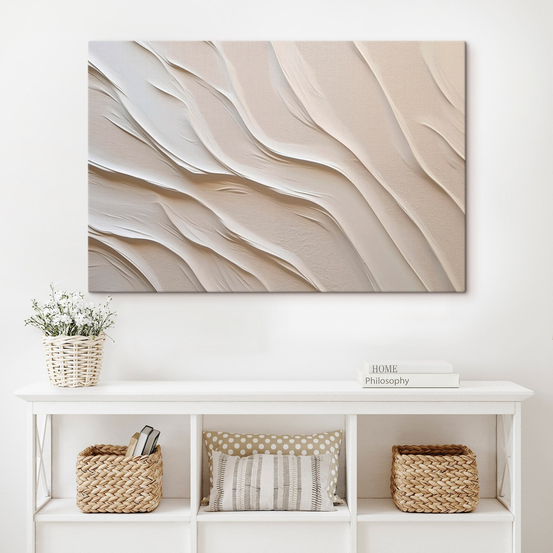 White sand with wavy lines