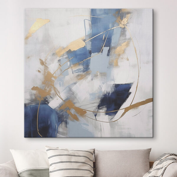 Cuadros Cuadros Cuadro de una pared azul y blanca (SKU: s46564)
