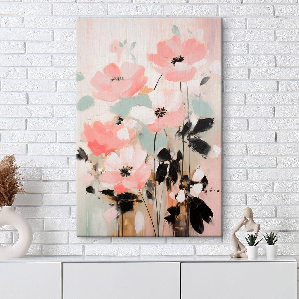 Painting of pink flowers