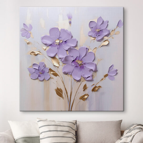 Cuadros Cuadros Cuadro de flores en una pared (SKU: s46827)