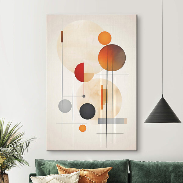 Cuadros Las formas abstractas y los colores cálidos se funden