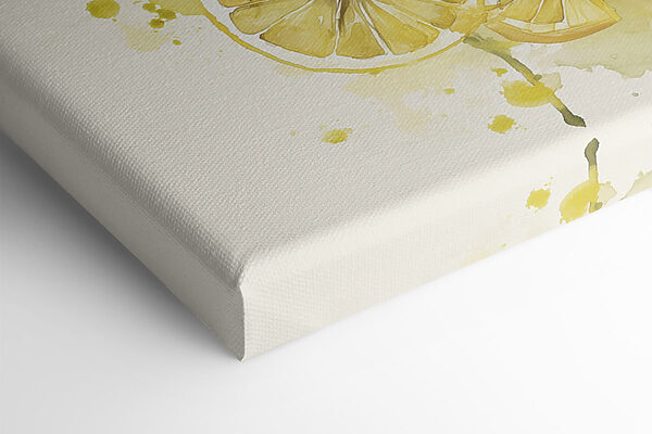Watercolor of lemons on a branch
