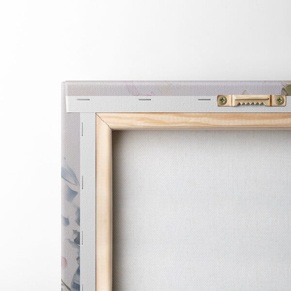 Painting of flowers on a white surface