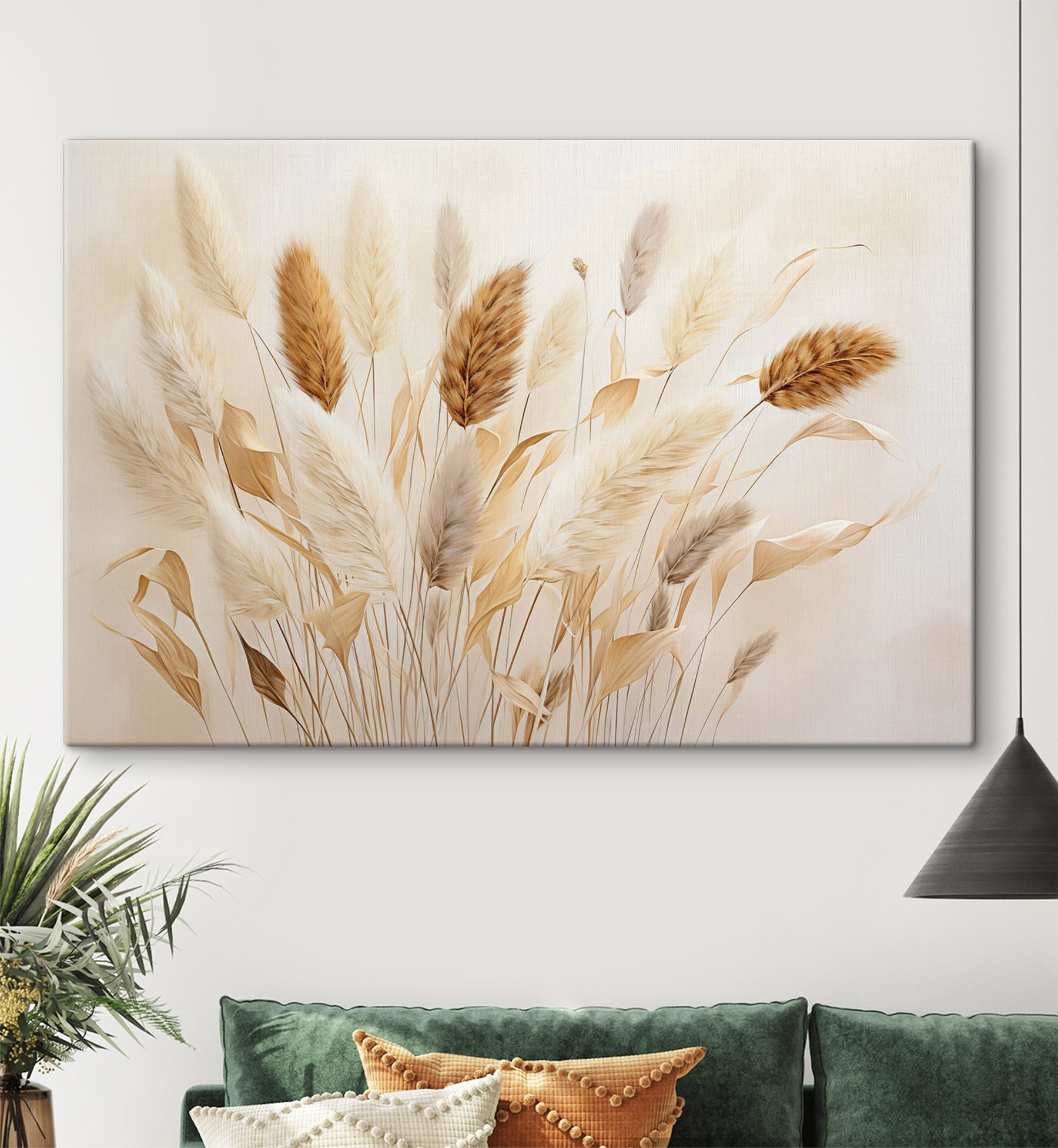 Bunch of wheat on a white background