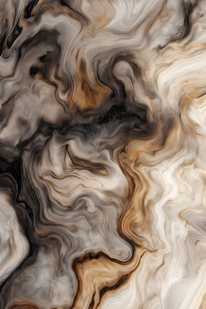 Flowing swirls of earthy tones