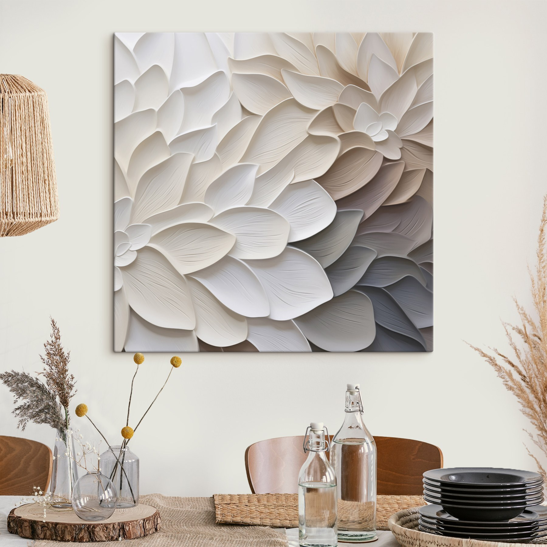 Delicate layered petals in soft hues