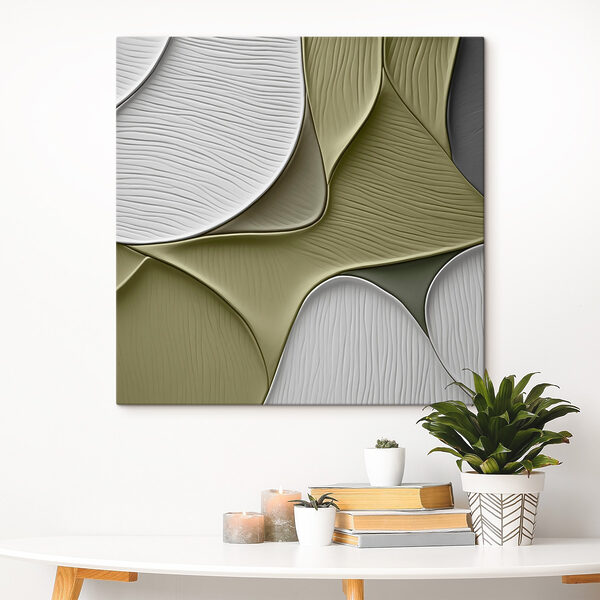 Flowing shapes in soft color palette