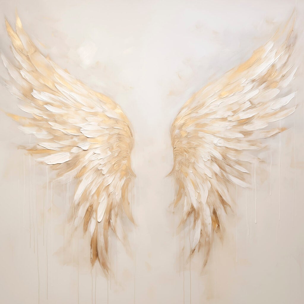 Ethereal wings in soft hues