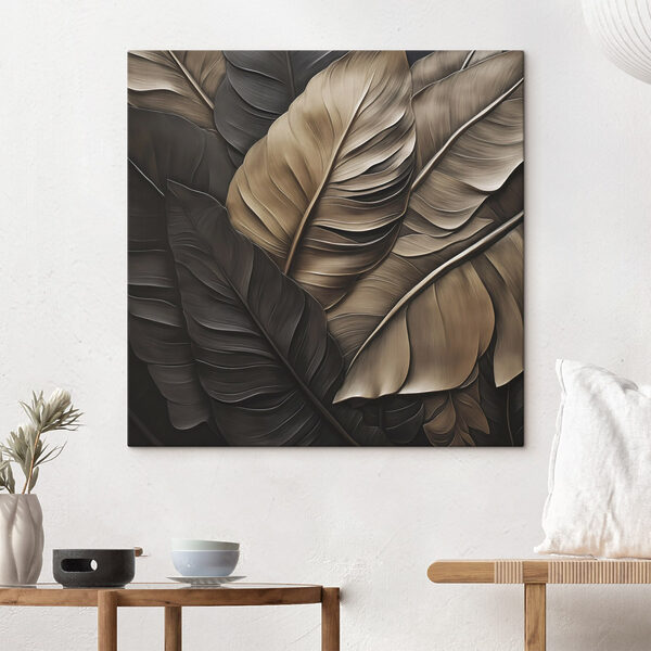Cuadros Cuadros Los suaves motivos de hojas naturales se entrelazan con gran belleza (SKU: s49144)
