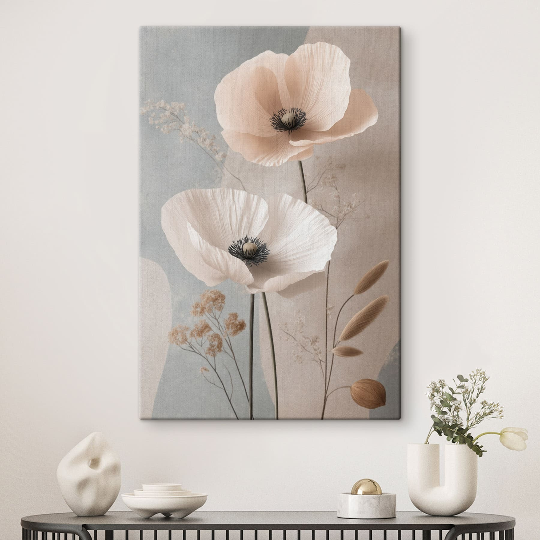 Delicate blooms in soft hues