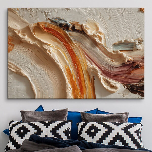 Cuadros Cuadros Trazos abstractos en colores cálidos (SKU: s49203)