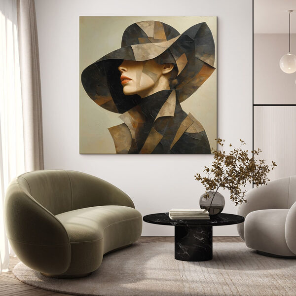 Cuadros Cuadros Cuadro de una mujer con sombrero (SKU: s49312)