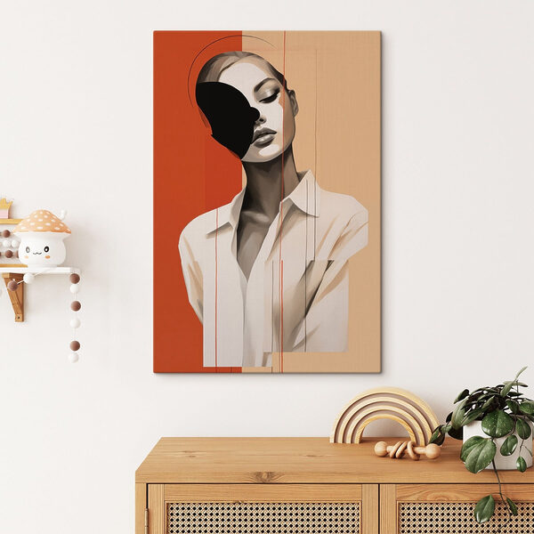 Cuadros Cuadros Mujer con media cara y media cara (SKU: s49320)