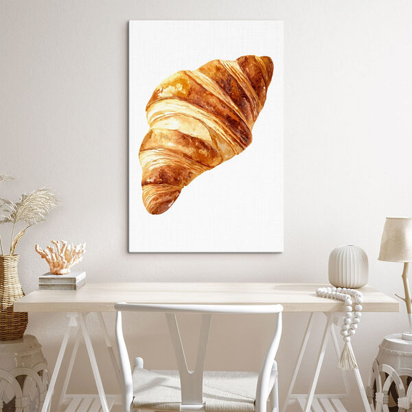 Cuadros Cuadros Croissant recién horneado en el escaparate (SKU: s49340)