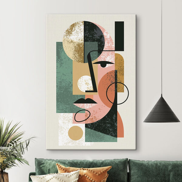 Cuadros Cuadros Obra de arte que representa un rostro (SKU: s49342)