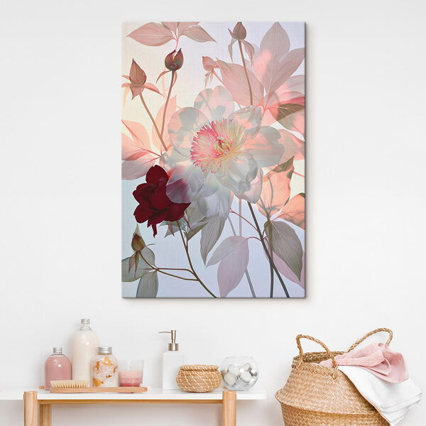 Delicate flowers in soft pastel hues