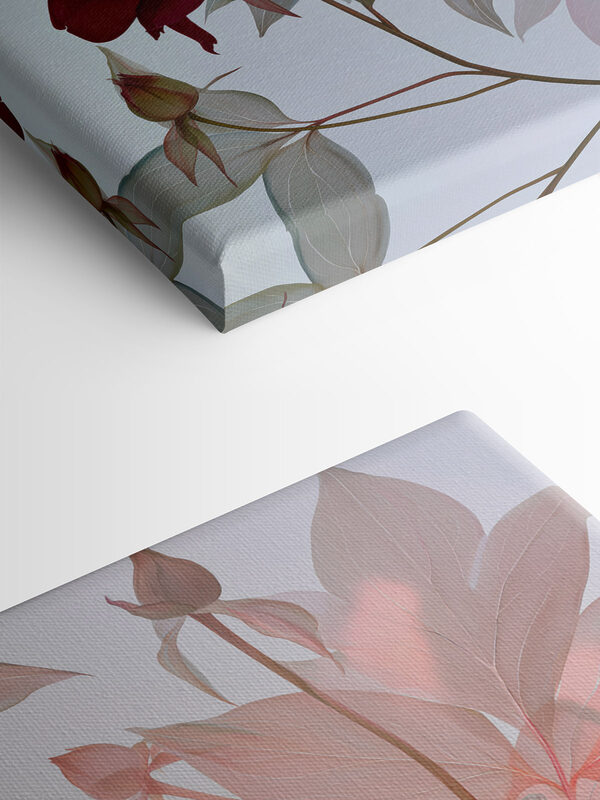 Delicate flowers in soft pastel hues