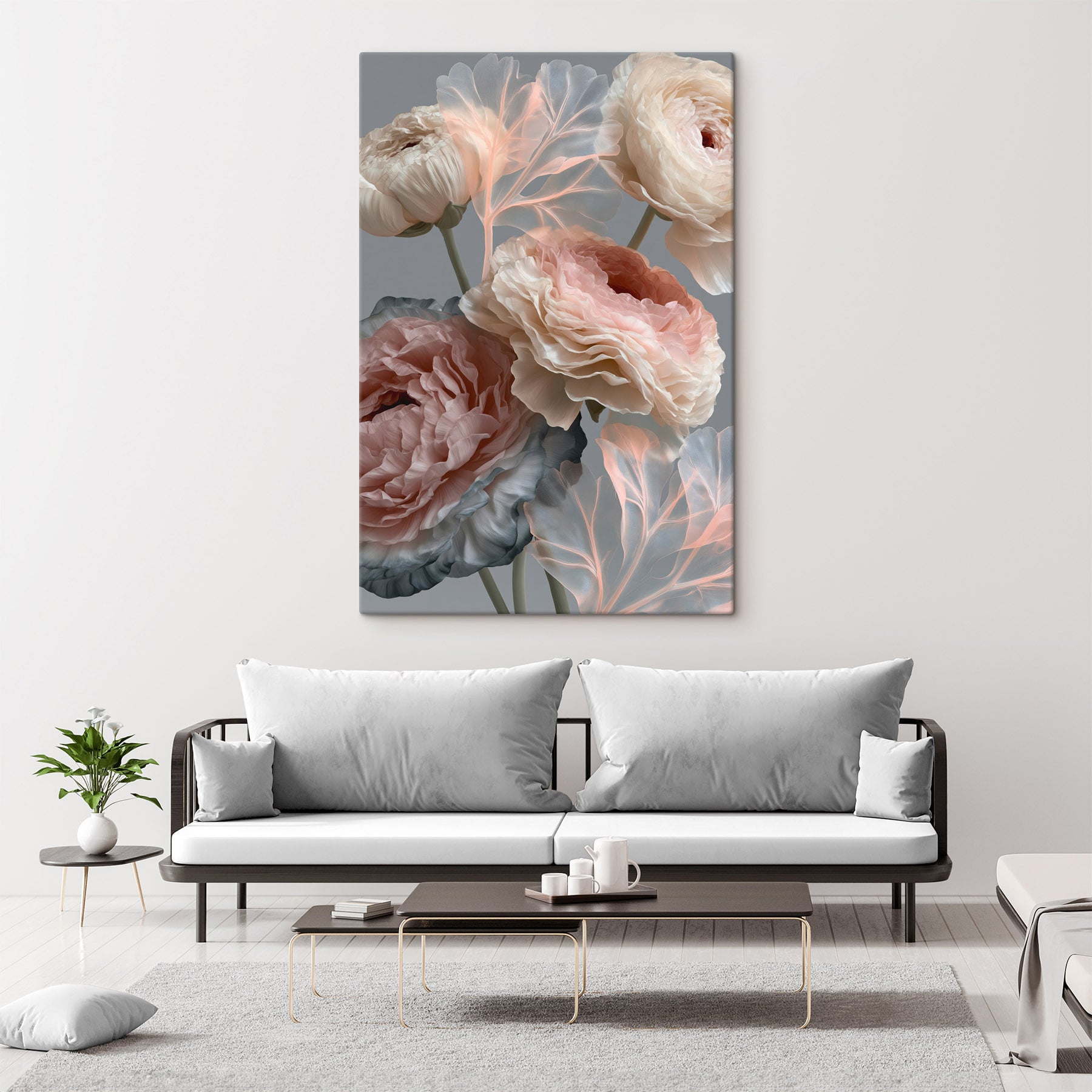 Delicate blooms in soft hues
