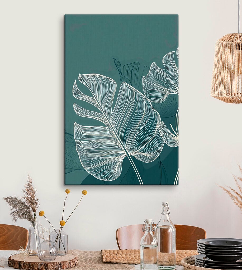 Lush leaves on a soothing backdrop