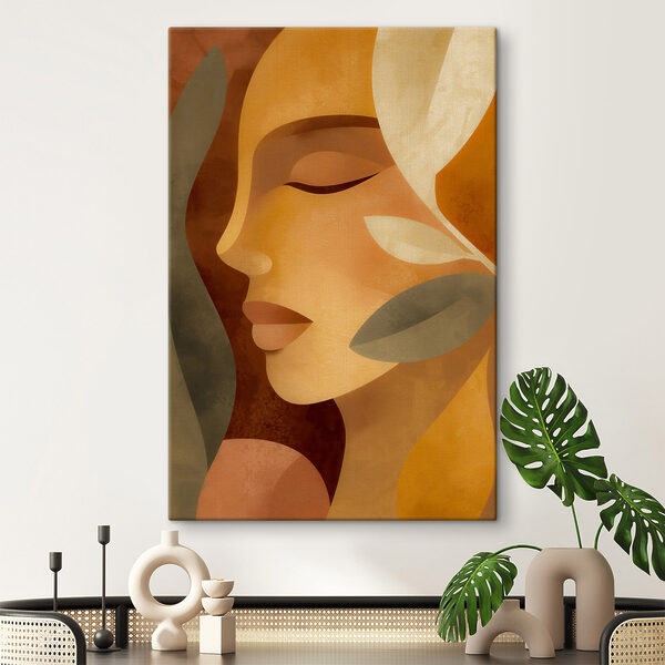 Cuadros Cuadros Tonos suaves en ilustraciones de perfiles serenos (SKU: s49448)