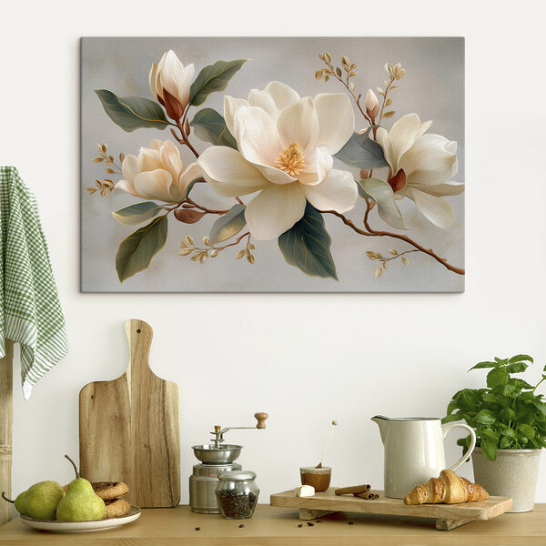 Cuadros Cuadros Elegantes flores en suaves tonos pastel (SKU: s49538)