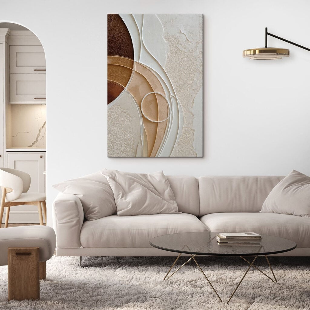 Fluid shapes in earthy tones
