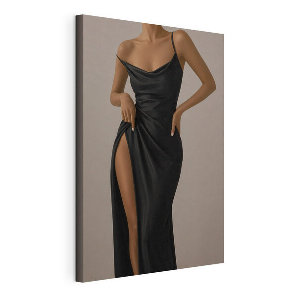 Woman in a black dress