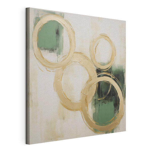 Cuadros Cuadros Pintura de círculos y pintura verde (SKU: s49907)