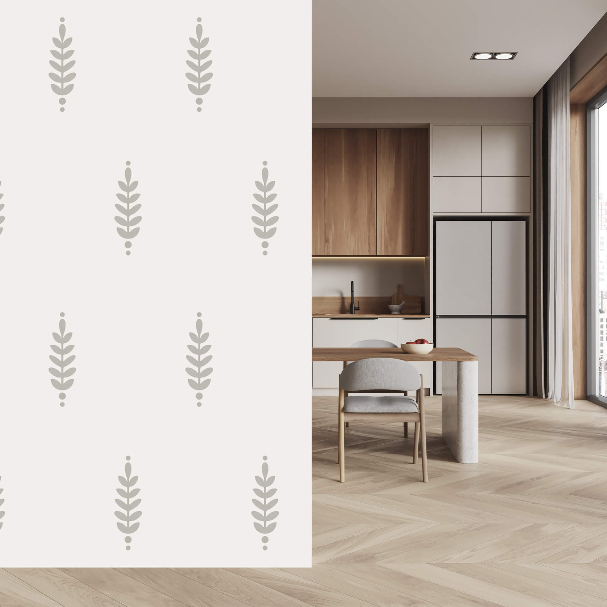 Diseño de hojas sobre fondo blanco